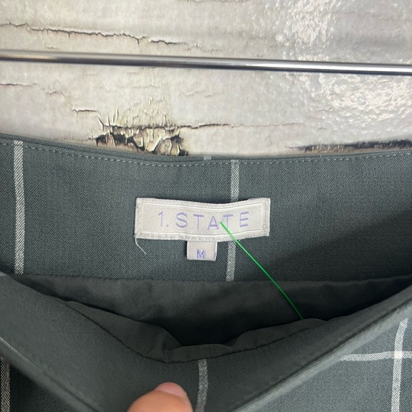 1.State Windowpane Plaid Skirt Gray White Schoolgirl Size medium - Picture 4 of 6